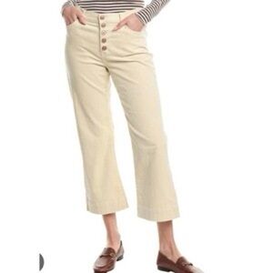 CAbi Palm Beach Crop Pants Bone Corduroy new without tags